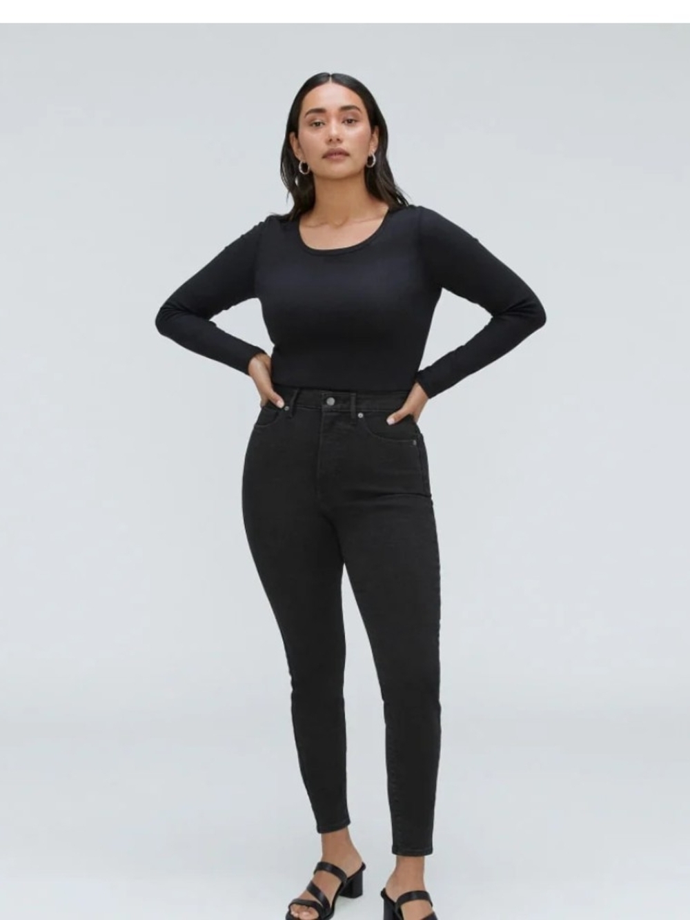 Everlane High Way High-Rise Black Skinny Jeans Minamilist